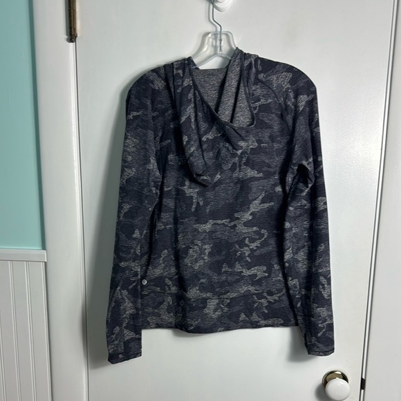 Lululemon On Repeat Rulu Hoodie Incognito Camo HTR Black Size 12 - Picture 5 of 9